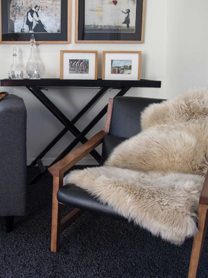 Sheepskin Rug Stone