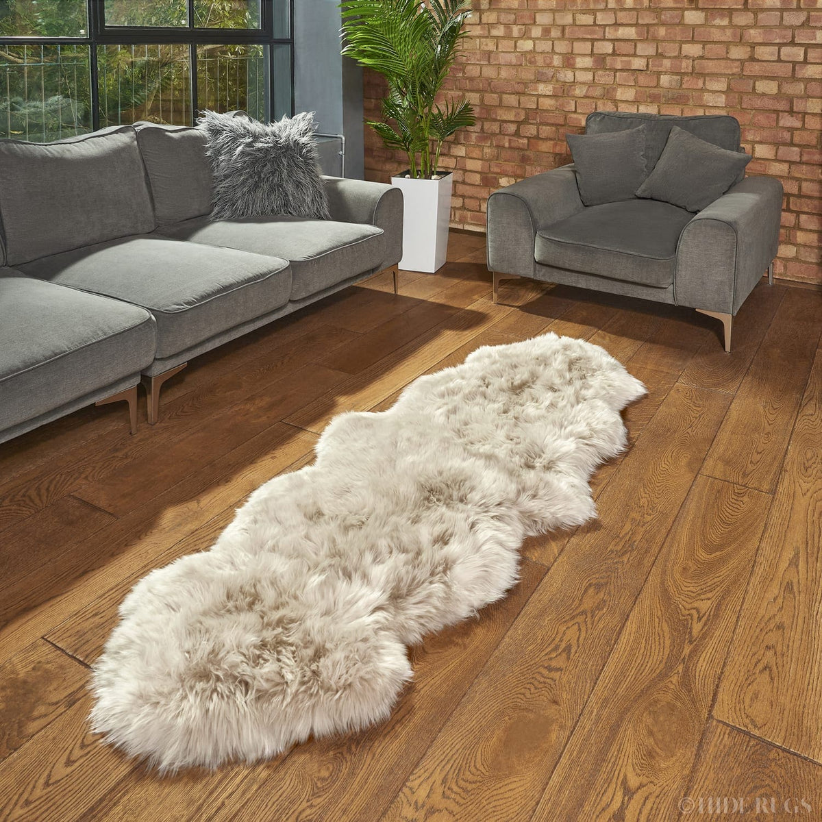 Sheepskin Rug Double Stone
