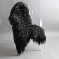 Natural Curly Icelandic Sheepskin Rug Black
