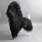 Natural Curly Icelandic Sheepskin Rug Black