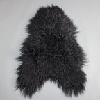 Natural Curly Icelandic Sheepskin Rug Black