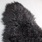 Natural Curly Icelandic Sheepskin Rug Black