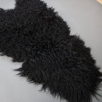 Natural Curly Icelandic Sheepskin Rug Black