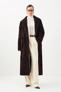 Swakara coat in Bordeaux color
