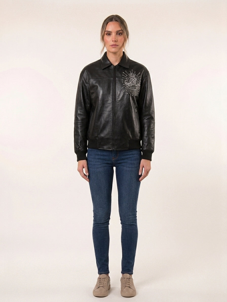 Eclipse Sunburst Leather Jacket