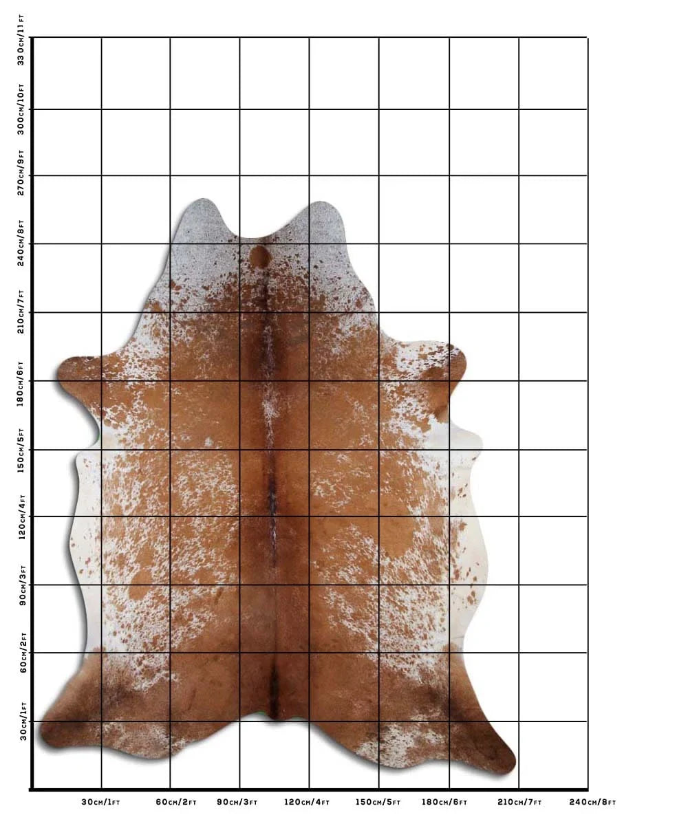 Cowhide Rug Brown & White, Speckled