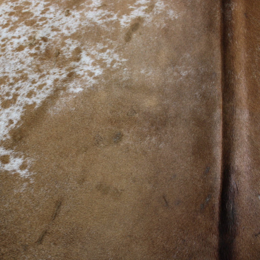 Cowhide Rug Brown & White, Speckled