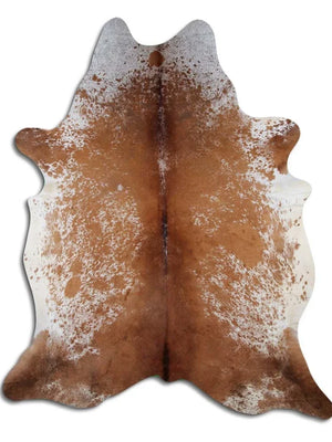 Cowhide Rug Brown & White, Speckled