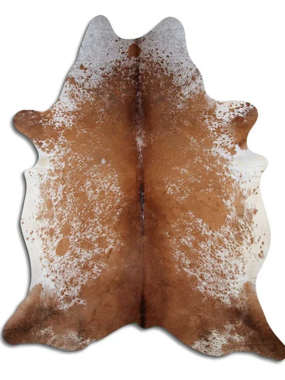 Cowhide Rug Brown & White, Speckled