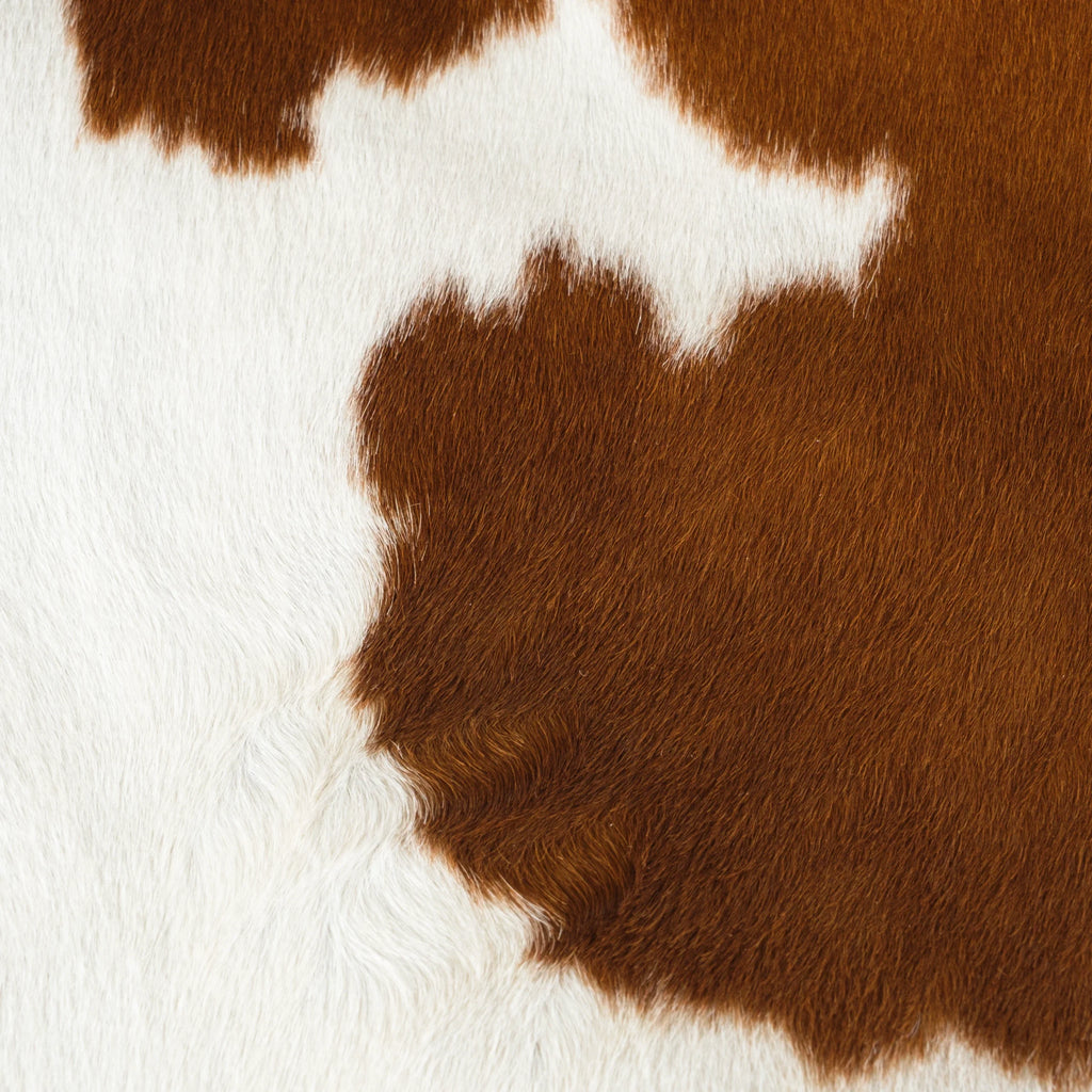Cowhide Rug Brown & White, Patches, Large