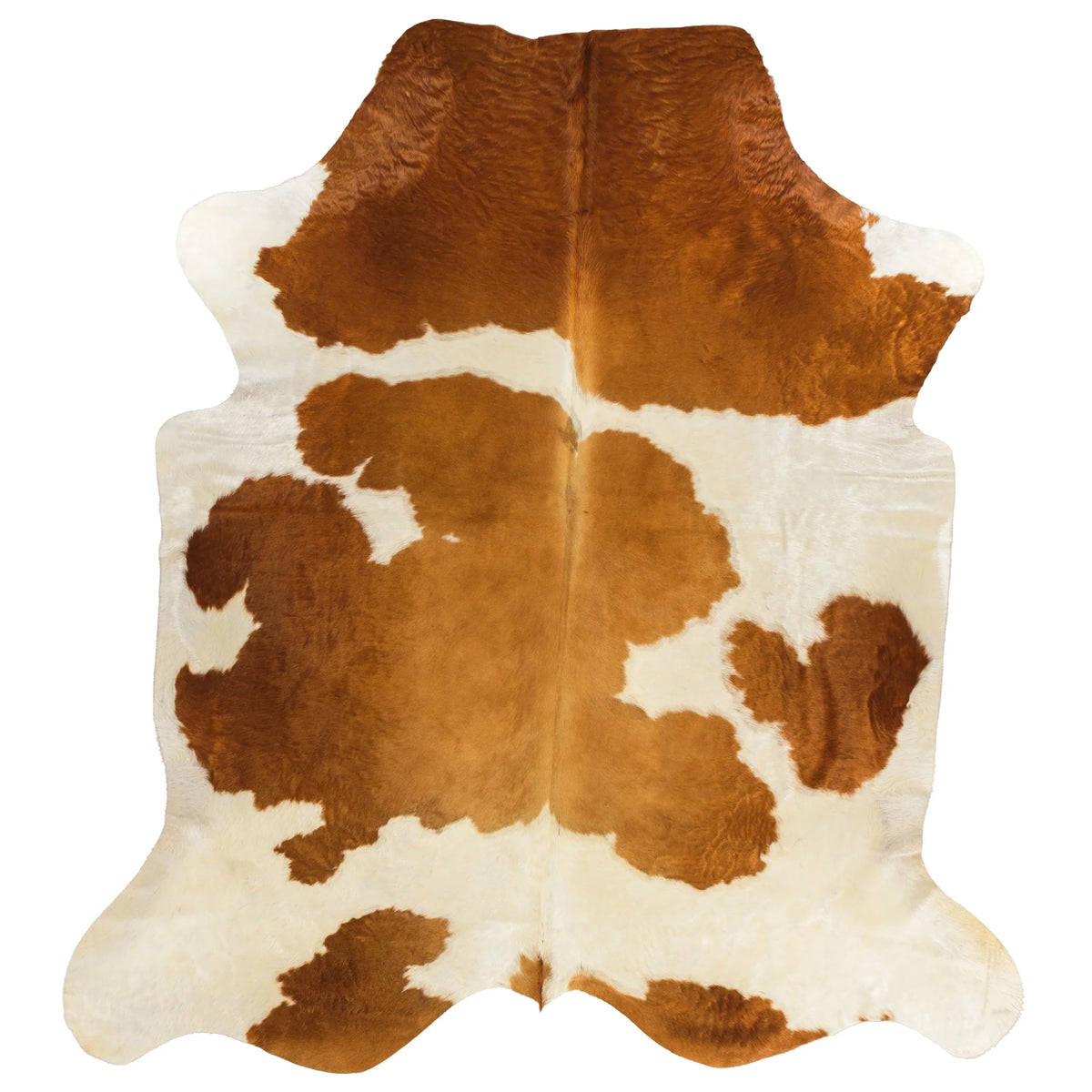 Cowhide Rug Brown & White, Patches