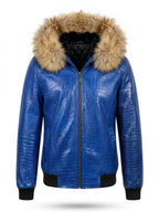 Electric Blue Croc Parka Jacket