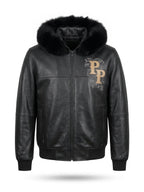 Monochrome PP Crest Leather Bomber