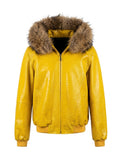 Canary Yellow Croc Parka Jacket